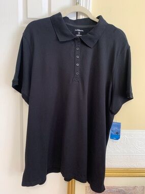 Croft & Barrow Black Polo T-Shirt Men’s Size 2X NEW